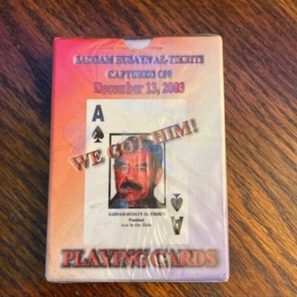 NEW Vintage Saddam Husayn Al-Tikriti Playing Cards - Picture 1 of 3